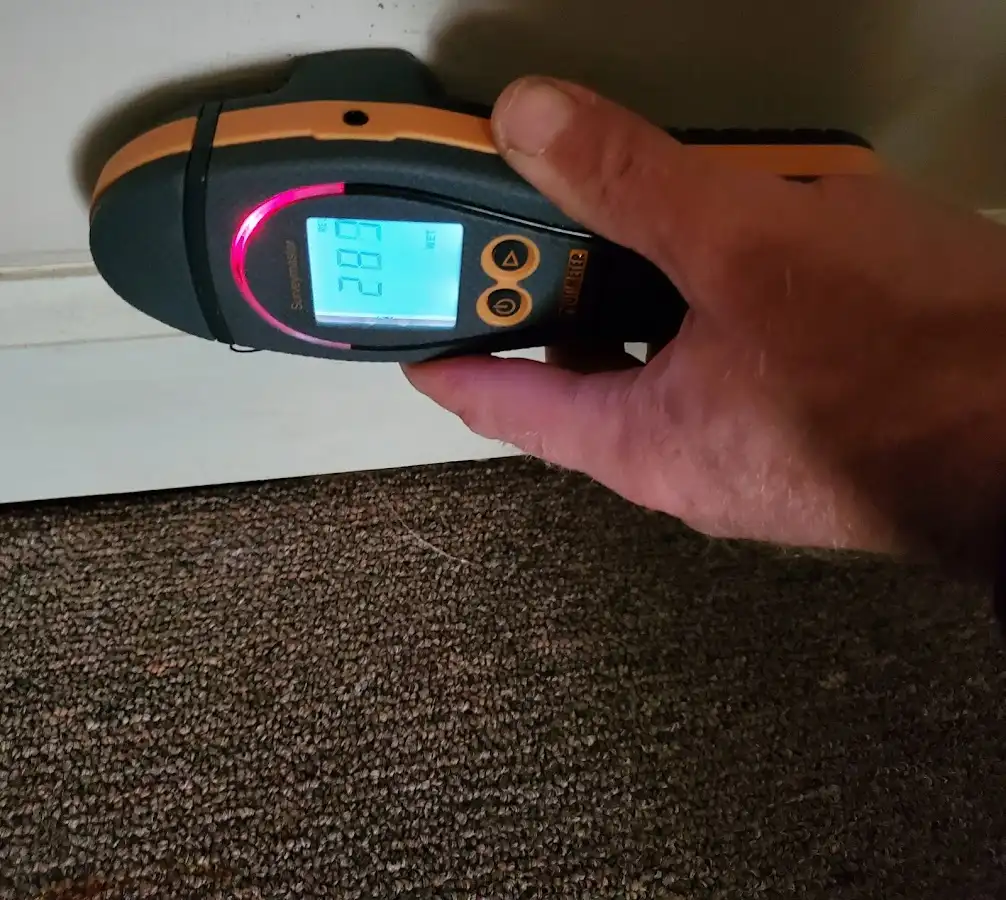 Moisture detection at baseboard during Mold Inspection & Testing in Apache Junction